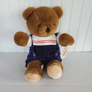 1980s California Stuffed Toys BRADY BEAR 15" Plush Brown Teddy Vintage Animal